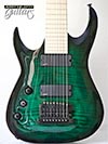 Photo Reference used electric Agile guitar for lefties model Interceptor Pro EMG 8 string in Tribal Green