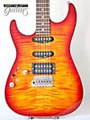 Photo Reference used electric Anderson guitar for leftys model Drop Top Shorty in Fireburst
