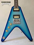 Photo Reference vintage electric 1983 Dean guitar for lefties model USA V in Blueburst