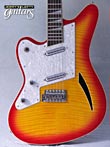 Photo Reference electric Eastwood guitar for leftys model Surfcaster in Cherry Burst