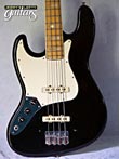 Photo Reference vintage left hand guitar electric Fender Jazz Bass American Black vintage 1977