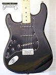 Photo Reference vintage lefty guitar electric Fender Stratocaster American Standard Black 1977
