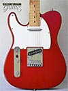 Photo Reference used lefty guitar electric Fender Telecaster American Standard Dakota Red 1995