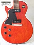 Photo Reference used electric 2002 Gibson Custom Shop Guitar for lefties model Les Paul Special Trans Red