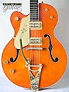 Photo Reference left hand guitar new electric Gretsch G6120 Chet Atkins in Trans Orange