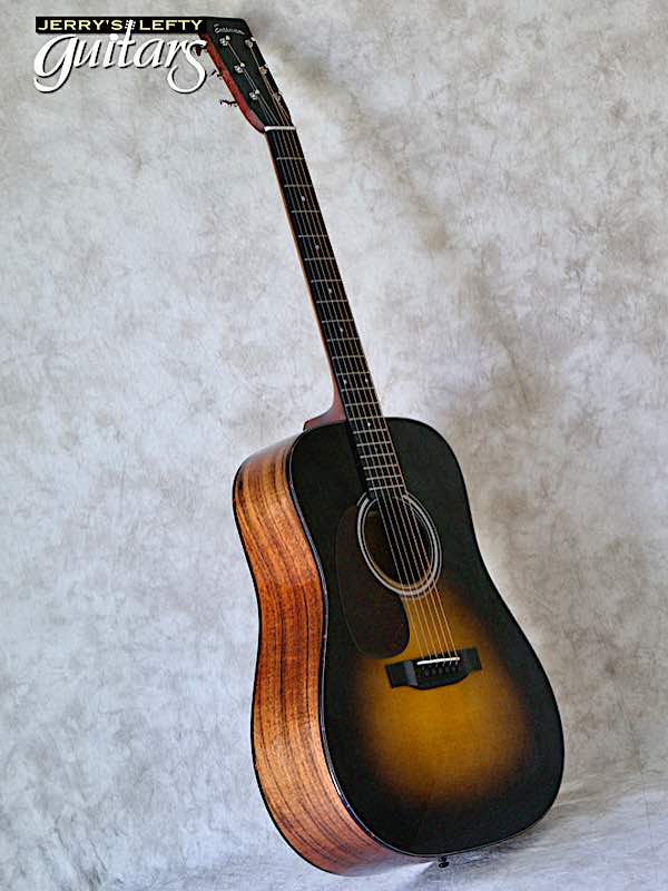 sale guitar for lefthanders new acoustic Eastman E10D Sunburst No.726 Side View