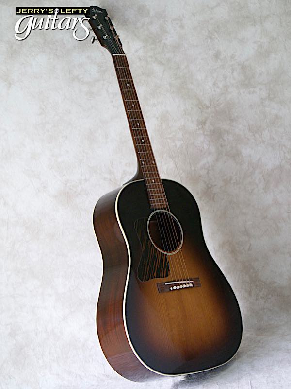 sale guitar for lefthanders used acoustic 2017 Gibson Custom Shop 1936 J35 Vintage Sunburst No.004 Side View
