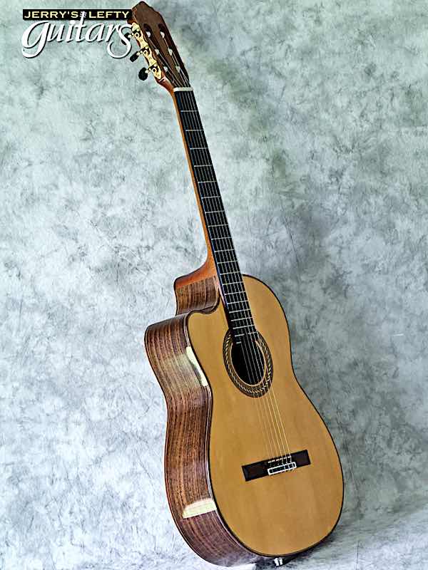 sale guitar for lefthanders used acoustic Albert & Mueller Classical Cutaway with electronics No.690 Side View