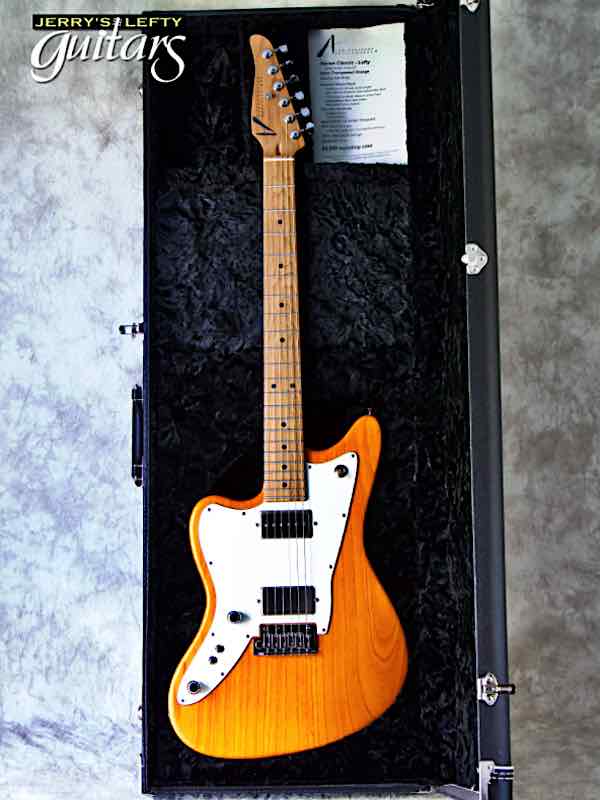 sale guitar for lefthanders new electric Anderson Classic Raven Satin Transparent Orange No.421p Case View