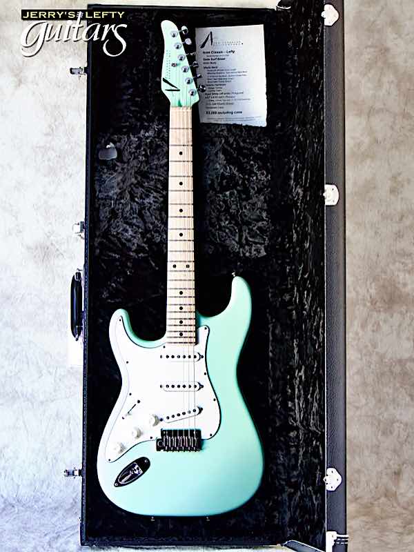 sale guitar for lefthanders new electric Anderson Icon Classic Satin Surf Green No.322 Case View