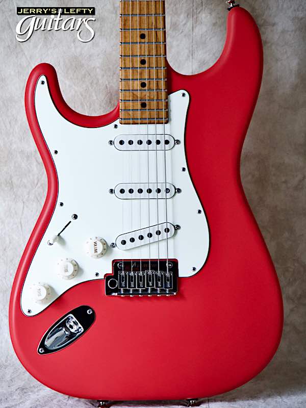 sale guitar for lefthanders new electric Anderson Shorty Icon Classic Fiesta Red No.522 Close-up View