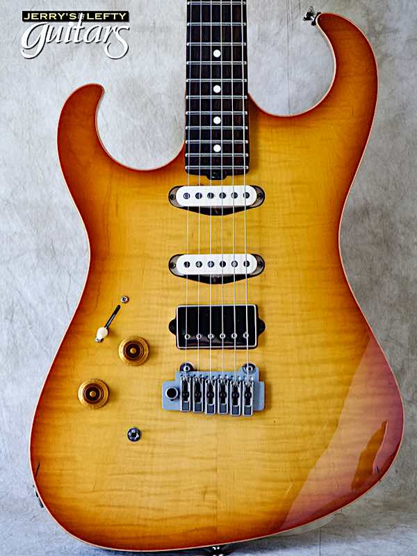 sale guitar for lefthanders new electric Asher S Custom Faded Cherry Burst No.307 Close-up View