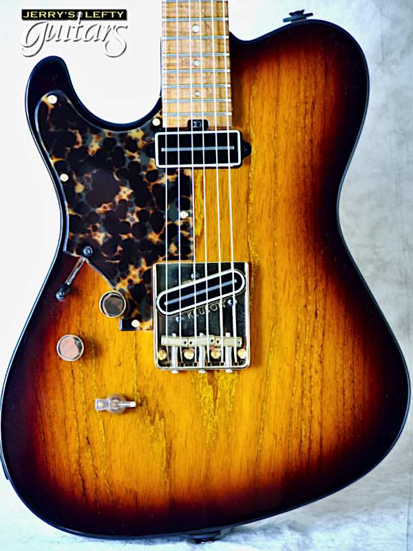 sale guitar for lefthanders new electric Asher T Deluxe Tobacco Burst No.275 Close-up View