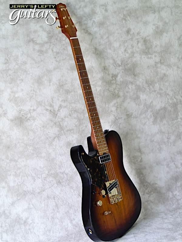 sale guitar for lefthanders new electric Asher T Deluxe Tobacco Burst No.275 Side View