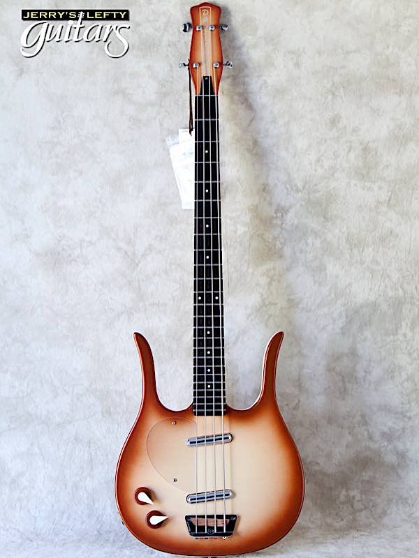 sale guitar for lefthanders new electric Danelectro Longhorn Bass Copperburst No.771 Front View