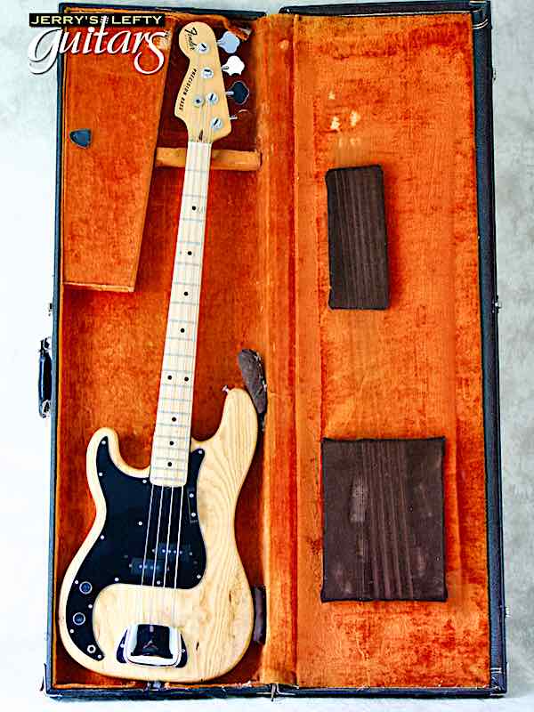 sale guitar for lefthanders used 1978 Fender Precision Bass Natural Electric No.514 Case View