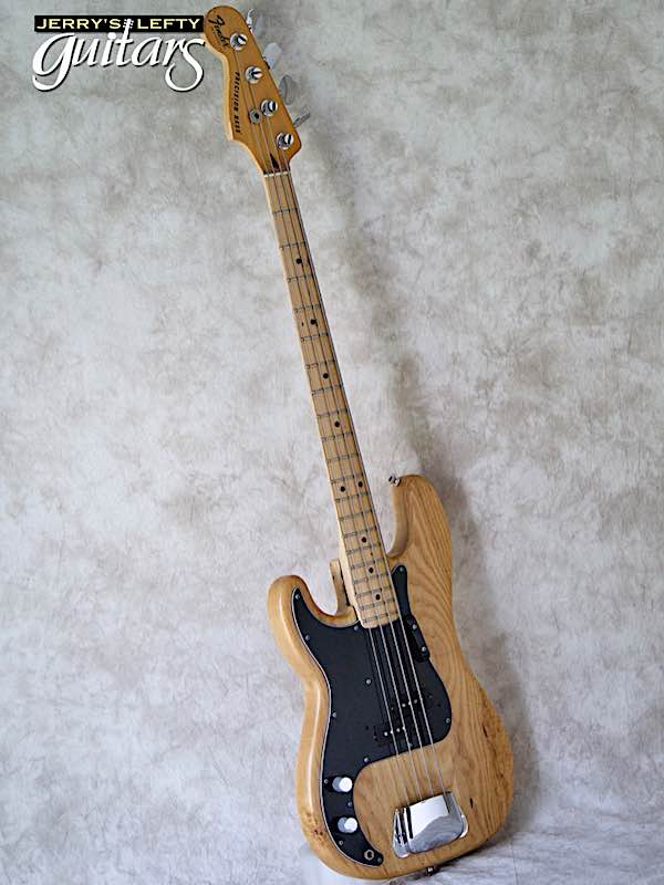 sale guitar for lefthanders used 1978 Fender Precision Bass Natural Electric No.514 Side View