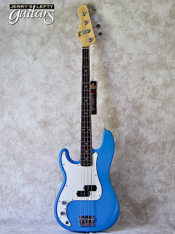sale guitar for lefthanders new electric LsL Balboa Bass DeSoto Blue No.501 Front View