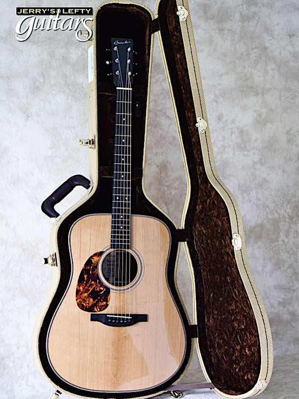 sale guitar for lefthanders new Boucher BG-52-G Torrefied Adirondack-Rosewood Dreadnought No.236 Case View