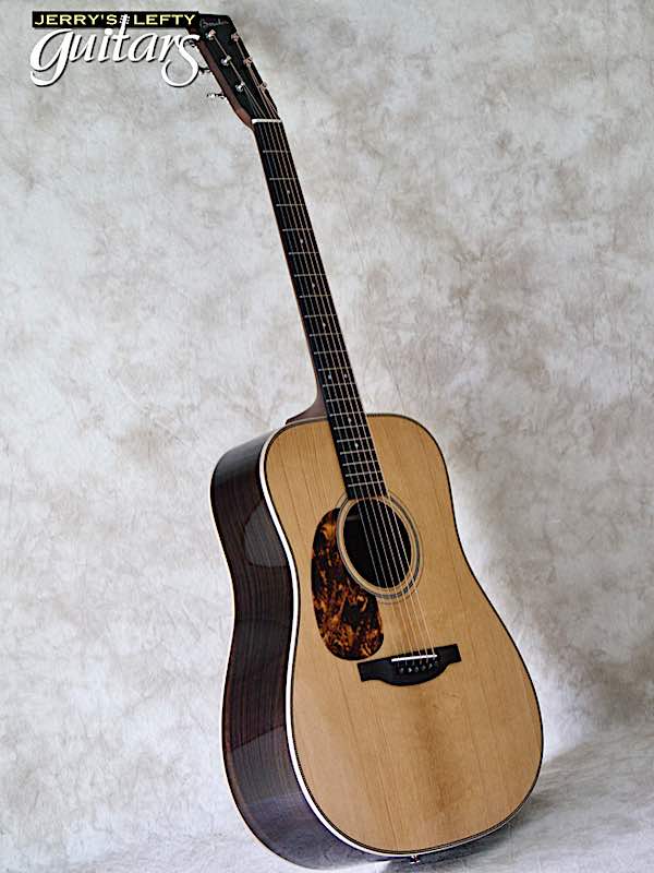 sale guitar for lefthanders new Boucher BG-52-G Torrefied Adirondack-Rosewood Dreadnought No.236 Side View