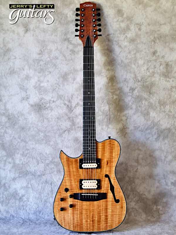 sale guitar for lefthanders used electric Carvin 185 Koa 12 string No.115 Front View
