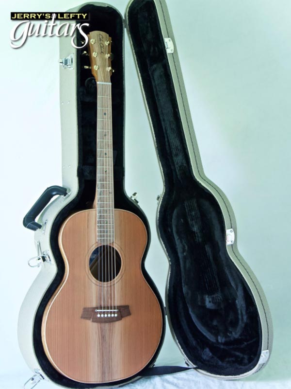 for sale left hand guitar new acoustic Cole Clark AN2E Redwood-Blackwood Case view