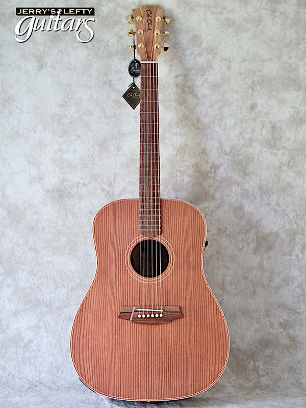 sale guitar for lefthanders new acoustic Cole Clark FL2E Redwood-Blackwood No.527 Front View