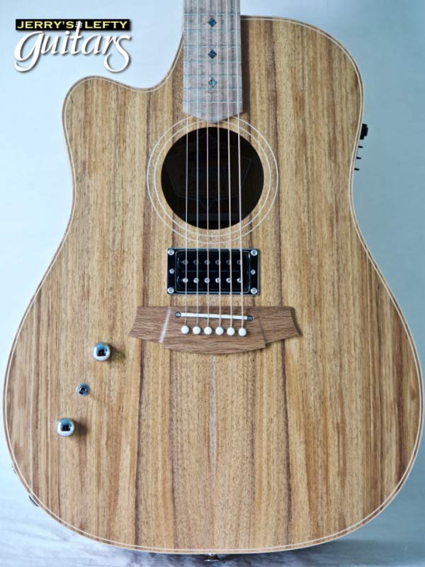 for sale left hand guitar new acoustic Cole Clark FL2EC Blackwood Humbucker Cutaway Close-up view
