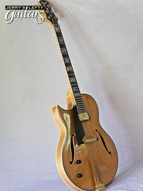 for sale left hand guitar used electric Conti Heirloom Blonde Side view