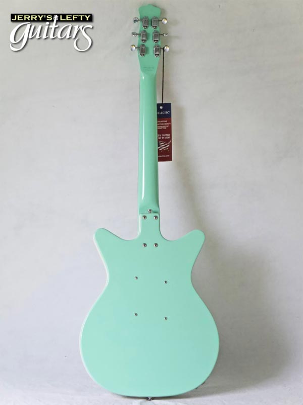 for sale left hand guitar new electric Danelectro 59 MOD Plus Seafoam Green Back view