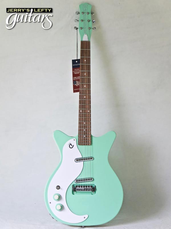 for sale left hand guitar new electric Danelectro 59 MOD Plus Seafoam Green Front view