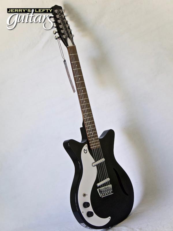 for sale left hand guitar new electric Danelectro 59 Vintage 12 String Black Side view