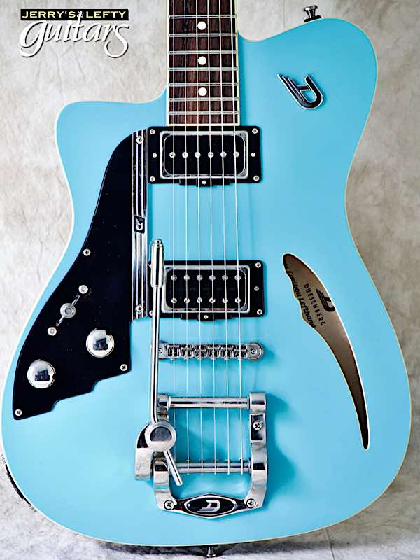sale guitar for lefthanders used electric 2019 Duesenberg Caribou Narvik Blue No.595 Close-up View