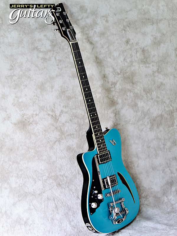 sale guitar for lefthanders used electric 2019 Duesenberg Caribou Narvik Blue No.595 Side View
