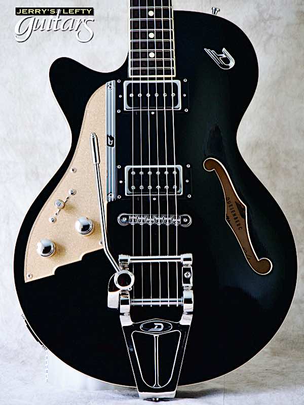 sale guitar for lefthanders new electric Duesenberg Starplayer TV Black No.885 Close-up View