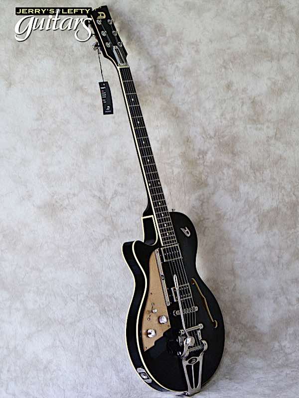 sale guitar for lefthanders new electric Duesenberg Starplayer TV Black No.885 Side View