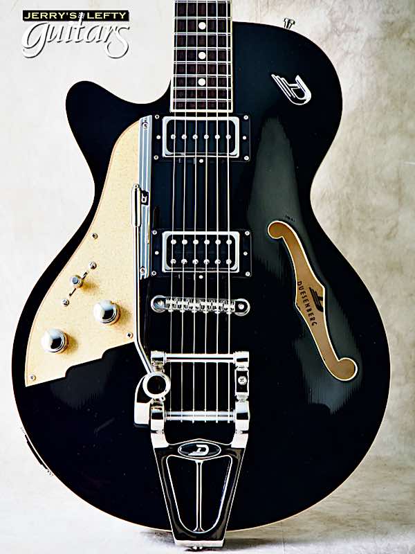 sale guitar for lefthanders new electric Duesenberg Starplayer TV Black No.179 Close-up View