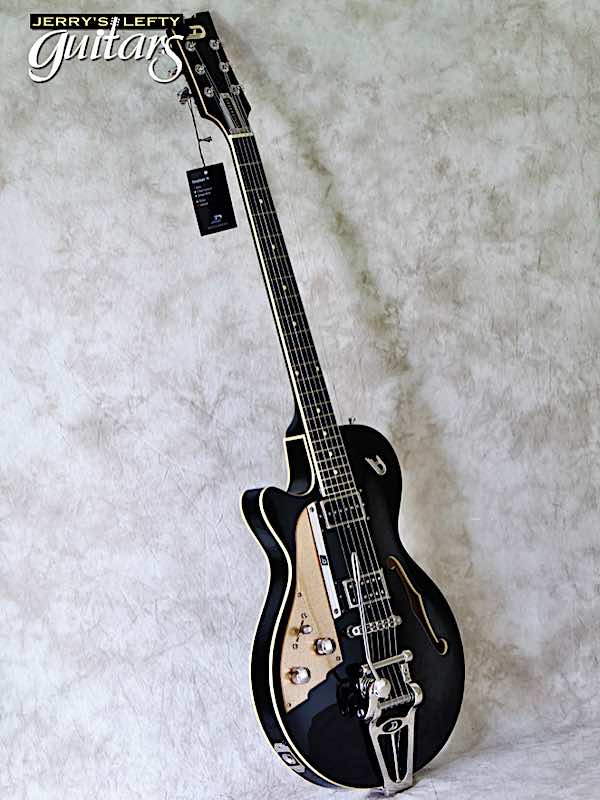 sale guitar for lefthanders new electric Duesenberg Starplayer TV Black No.179 Side View