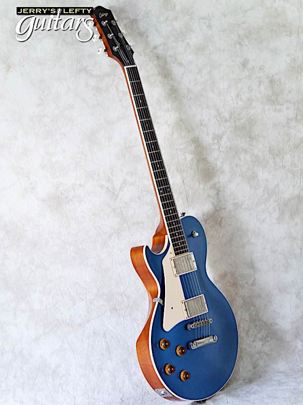 sale guitar for lefthanders used electric Collings CL Pelham Blue w/ThroBak pickups No.104 Side View