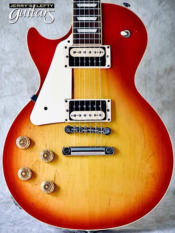 sale guitar for lefthanders used electric 2017 Gibson Les Paul Traditional Cherry Burst No.585 Close-up View