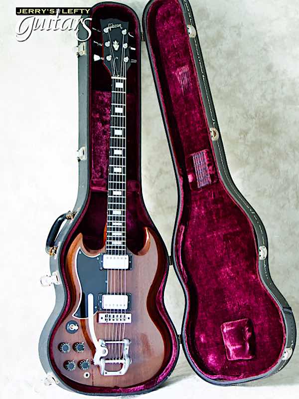 sale guitar for lefthanders used electric 1974 Gibson SG Standard w/Bigsby No.711 Case View