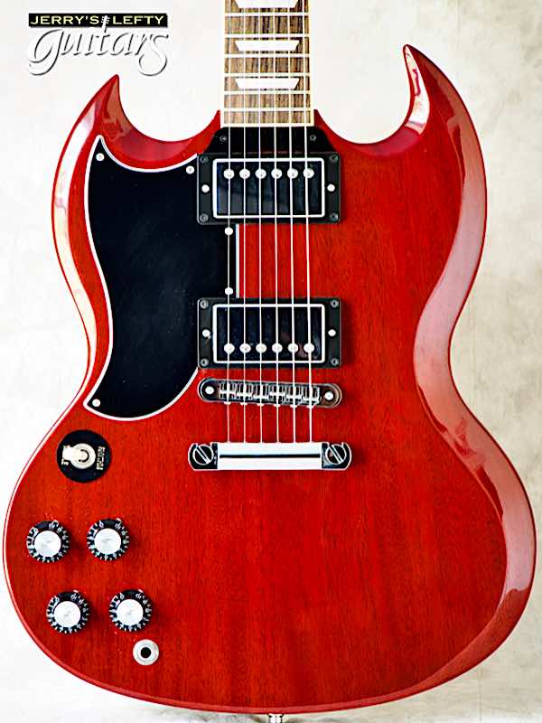 sale guitar for lefthanders used electric 2013 Gibson SG Standard Cherry No.360 Close-up View