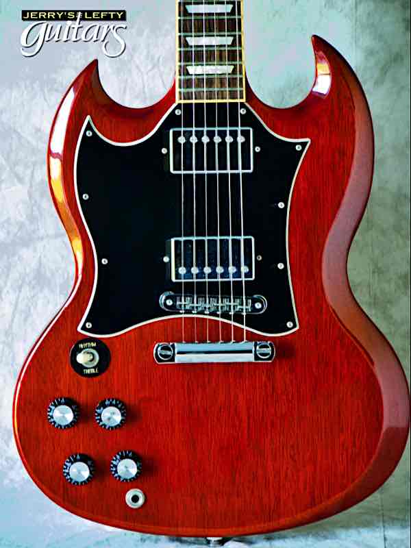 sale guitar for lefthanders used electric 2008 Gibson SG Standard Heritage Cherry No.327 Close-up View