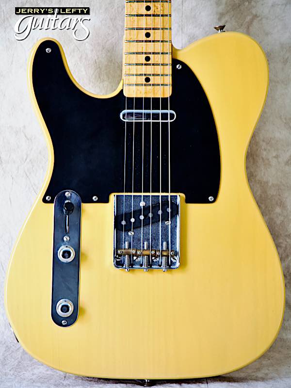 sale guitar for lefthanders used electric 1988 Fender Custom Shop Telecaster Butterscotch No.078 Close-up View