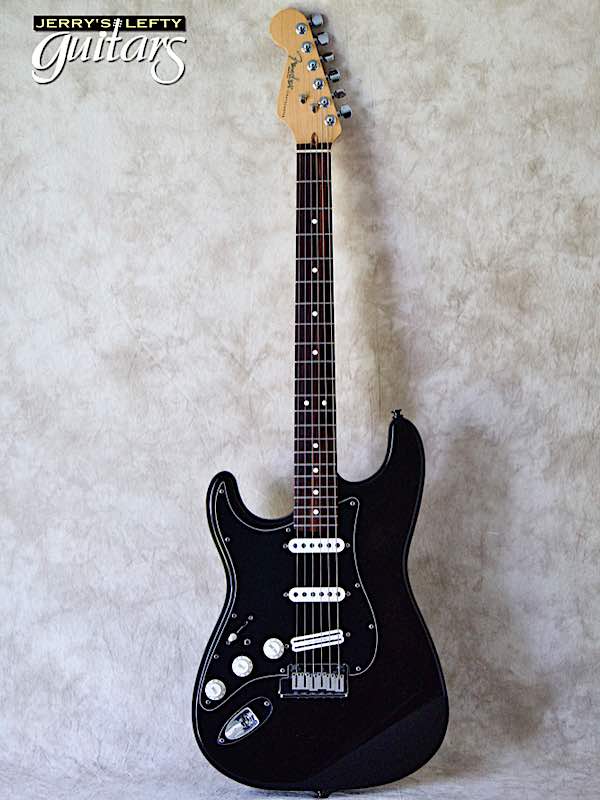 sale guitar for lefthanders used electric 1998 Fender American Standard Stratocaster Black No.340 Front View