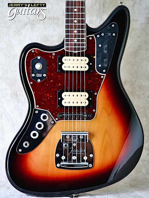 sale guitar for lefthanders used electric 2018 Fender Kurt Cobain Jaguar 3 Tone Burst No.178 Close-up View