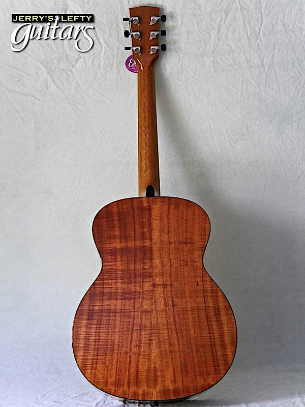 for sale left hand guitar new acoustic Goodall Aloha Koa Concert Jumbo Side view