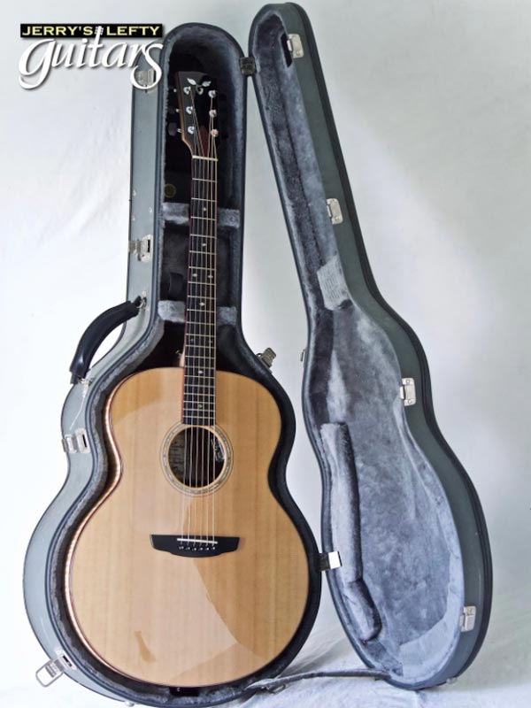 for sale left hand guitar used acoustic Goodall Maple Jumbo 2009 Case view
