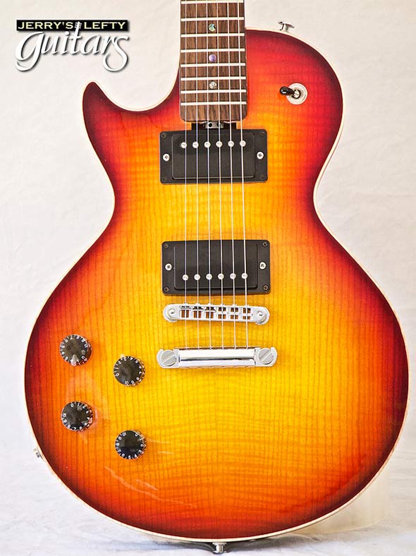 for sale left hand guitar new electric Gordon Smith Graduate Single Cut Sunburst Close-up view