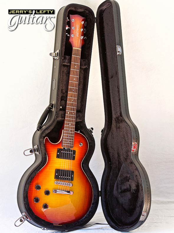 for sale left hand guitar new electric Gordon Smith Graduate Single Cut Sunburst Case view